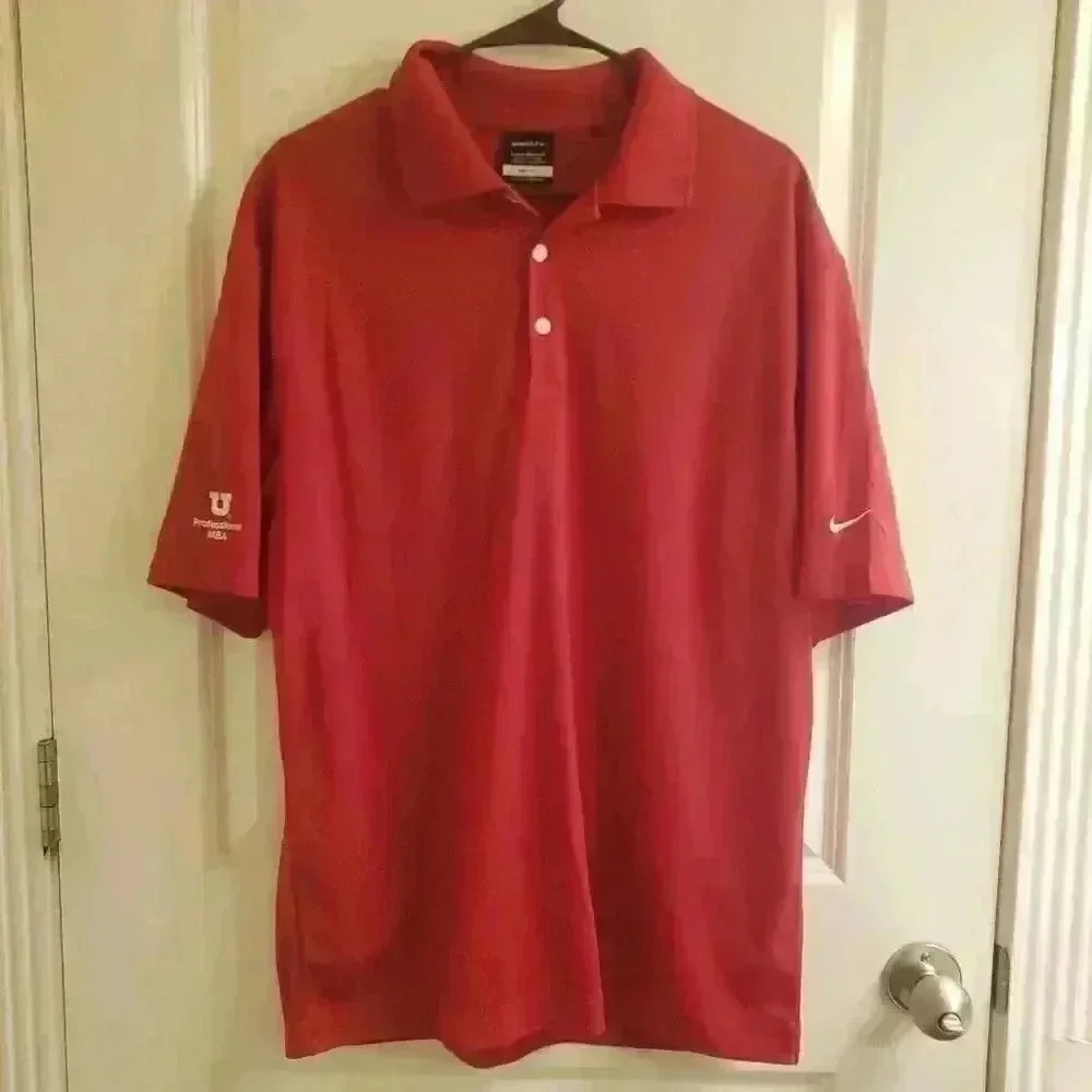 Nike Golf Men's Red Wicking Polo Shirt